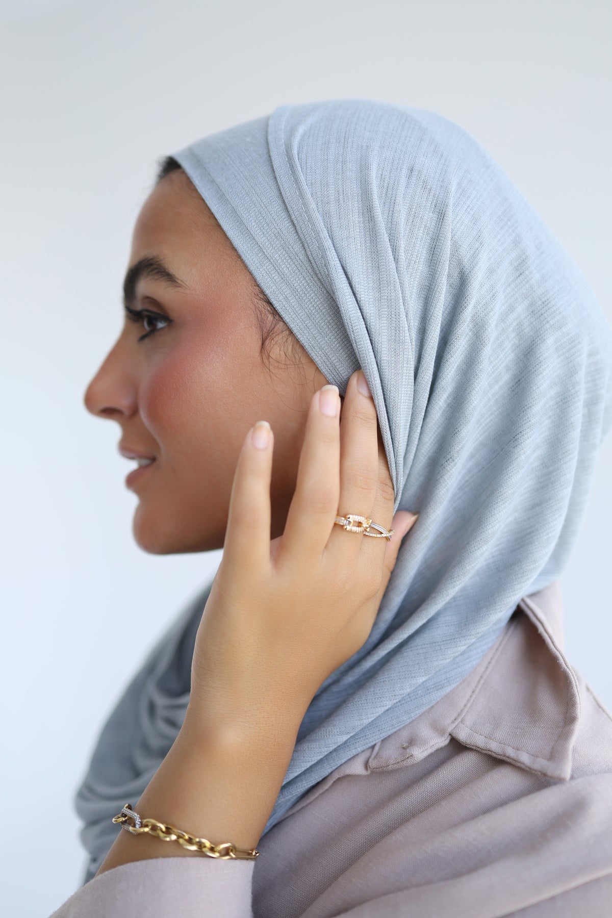 Knitted Cotton Lycra With Bandana