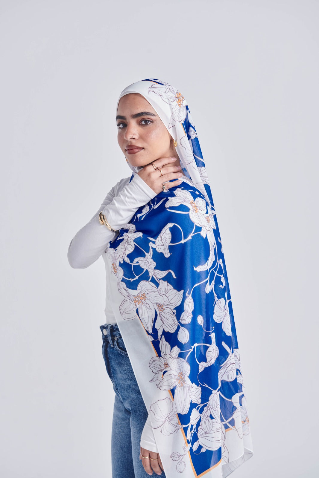 Midnight Blossoms Chiffon (Code 107)