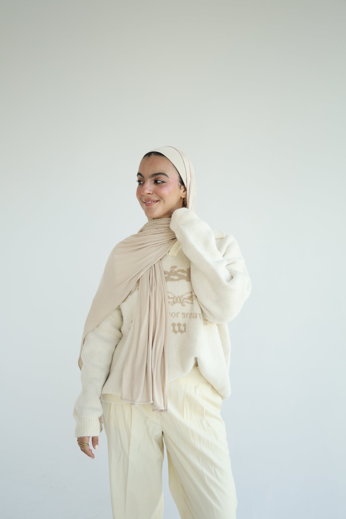 Kuwaiti Cotton Lycra With Bandana