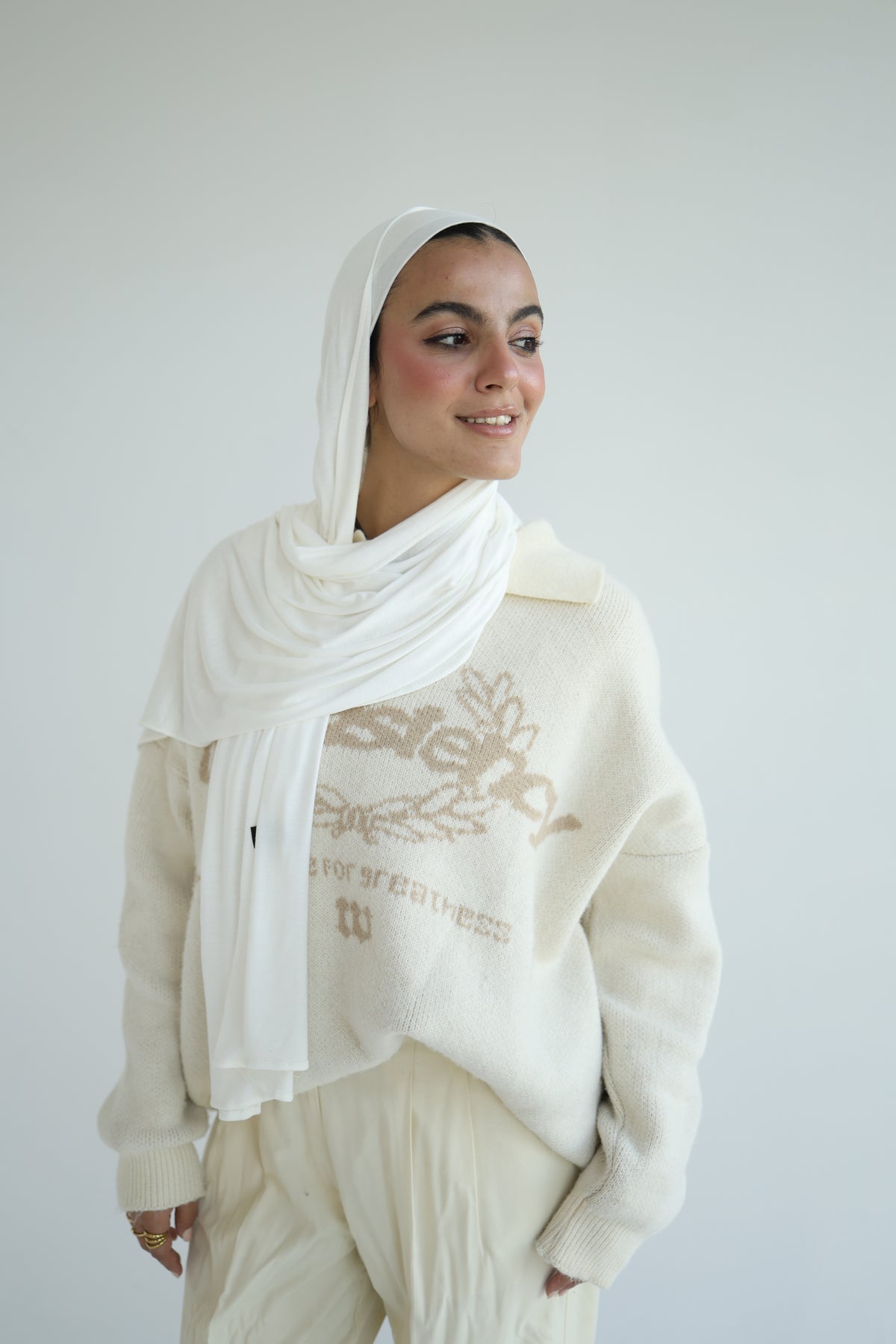 Kuwaiti Cotton Lycra With Bandana