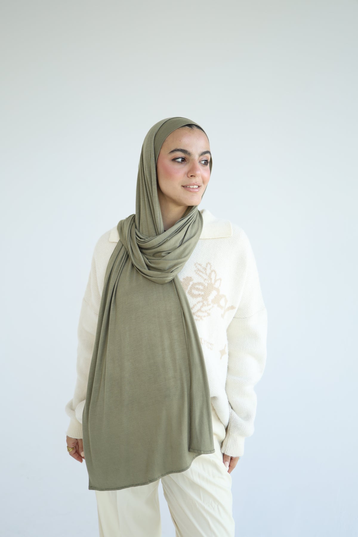 Kuwaiti Cotton Lycra With Bandana