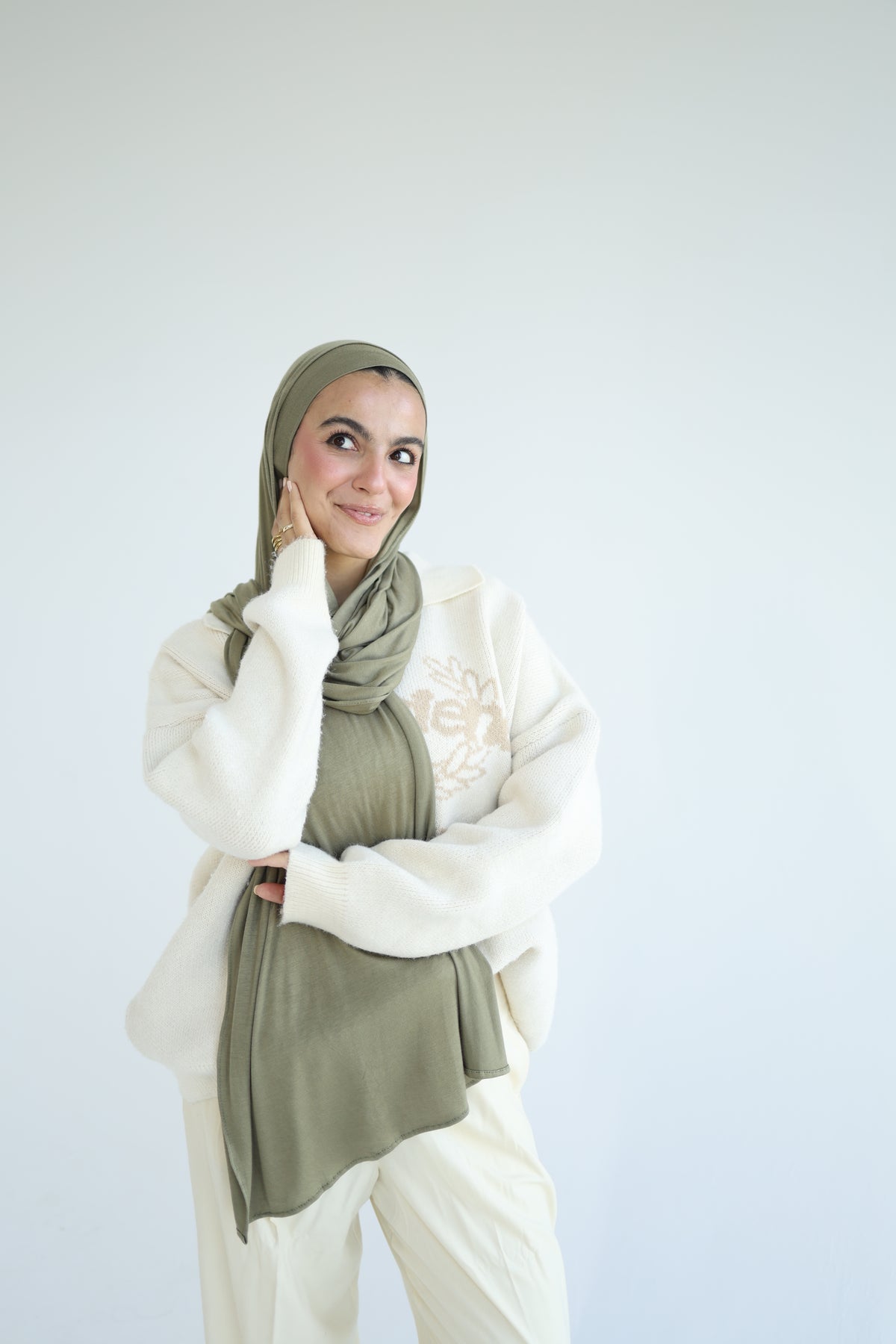 Kuwaiti Cotton Lycra With Bandana