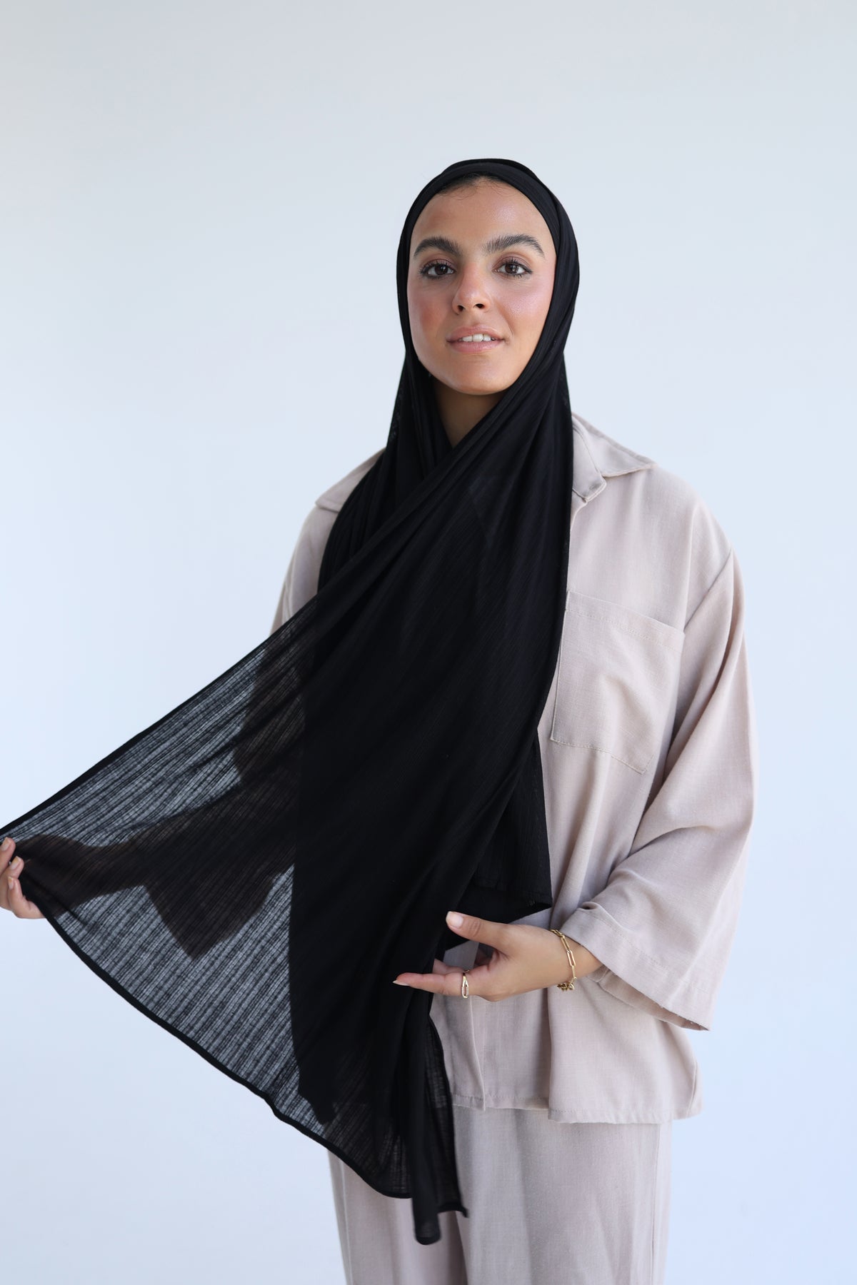 Knitted Cotton Lycra With Bandana