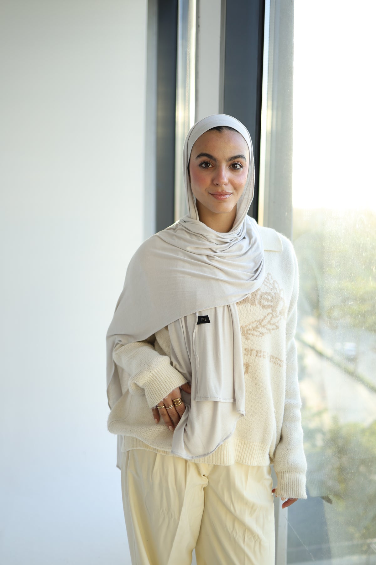 Kuwaiti Cotton Lycra With Bandana