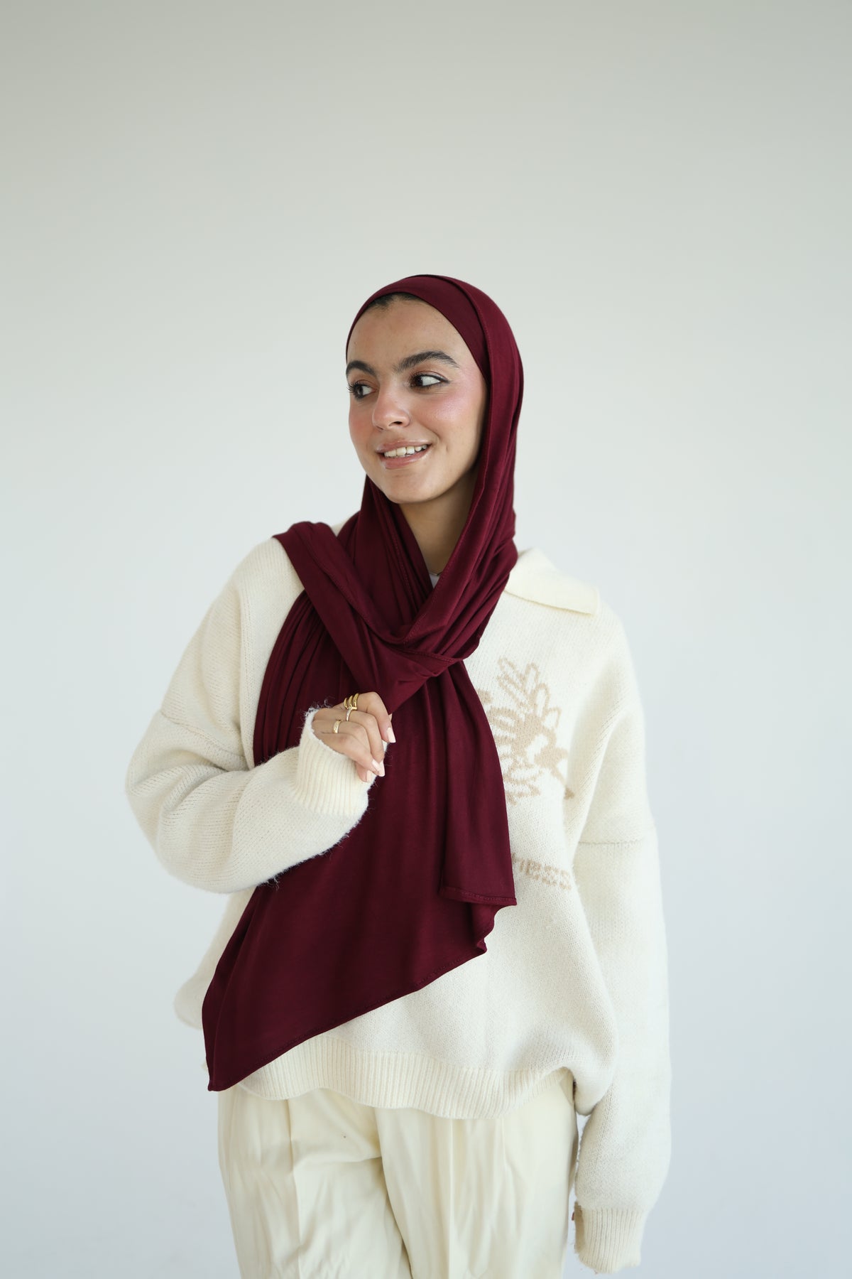 Kuwaiti Cotton Lycra With Bandana